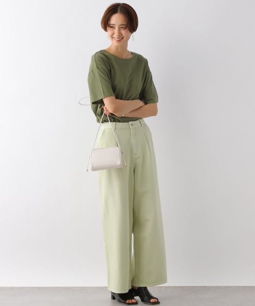 LEPSIM（レプシィム）の「マルチキノウベーシックT　163542（Tシャツ/カットソー・レディース・ブラック/グレー/オフホワイト/カーキ/ライトグリーン/ラベンダー・MEDIUM/SMALL）」の8枚目の写真