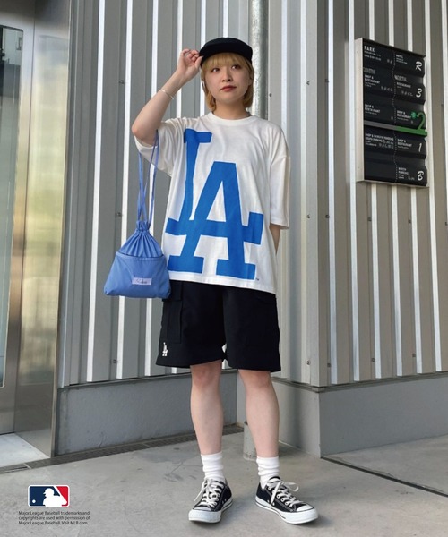 MLB(メジャーリーグベースボール)の「【MLB/エムエルビー】ロゴ刺繍カーゴショートパンツ(その他パンツ・メンズ・カーキ/ブラック/ネイビー・MEDIUM/LARGE)」の6枚目の写真