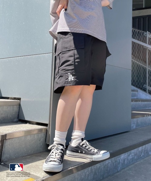MLB(メジャーリーグベースボール)の「【MLB/エムエルビー】ロゴ刺繍カーゴショートパンツ(その他パンツ・メンズ・カーキ/ブラック/ネイビー・MEDIUM/LARGE)」の14枚目の写真