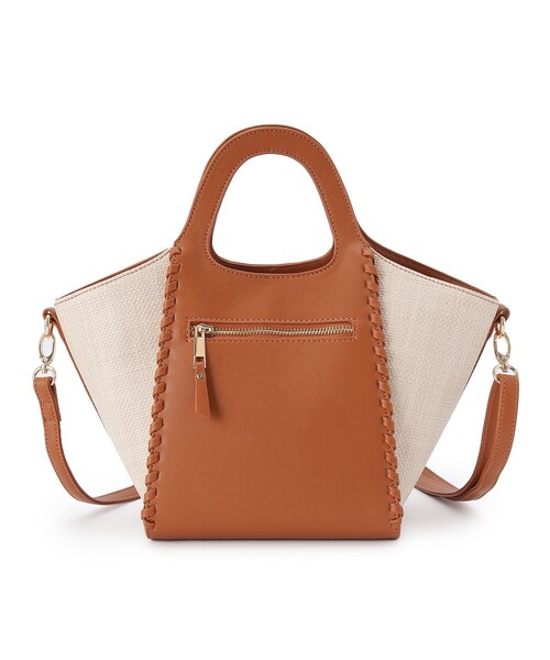 grove（グローブ）の「◆カガリクリテ2WAYトート（トートバッグ・レディース・アイボリー/ライトパープル/キャメル/ライトグレー・00）」の8枚目の写真