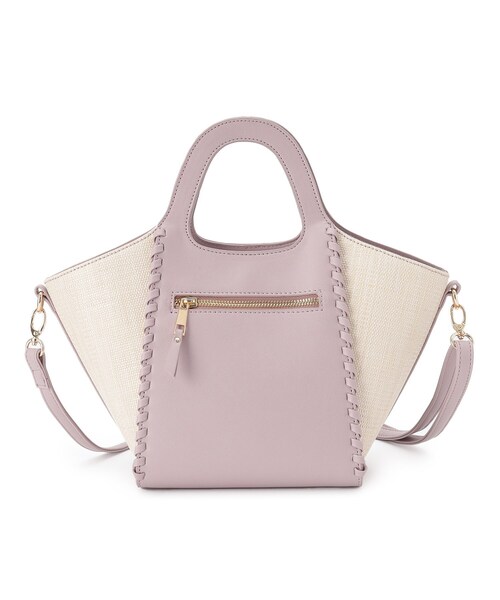 grove（グローブ）の「◆カガリクリテ2WAYトート（トートバッグ・レディース・アイボリー/ライトパープル/キャメル/ライトグレー・00）」の11枚目の写真