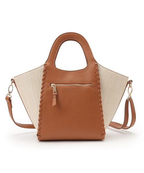 grove（グローブ）の「◆カガリクリテ2WAYトート（トートバッグ・レディース・アイボリー/ライトパープル/キャメル/ライトグレー・00）」の13枚目の写真