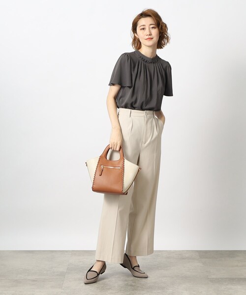 grove（グローブ）の「◆カガリクリテ2WAYトート（トートバッグ・レディース・アイボリー/ライトパープル/キャメル/ライトグレー・00）」の14枚目の写真