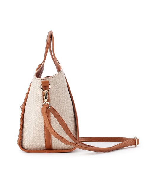 grove（グローブ）の「◆カガリクリテ2WAYトート（トートバッグ・レディース・アイボリー/ライトパープル/キャメル/ライトグレー・00）」の16枚目の写真