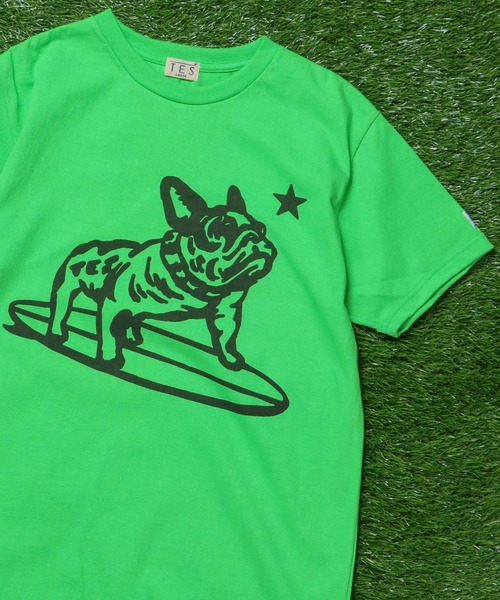 The Endless Summer（エンドレスサマー）の「TES BRANDING IRON BUHI T-SHIRT / Tシャツ（Tシャツ/カットソー・メンズ・ターコイズブルー/ホワイト/ケリーグリーン/サーモンピンク・MEDIUM/SMALL/X-LARGE/LARGE）」の3枚目の写真