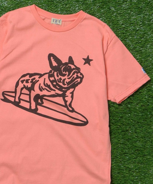 The Endless Summer（エンドレスサマー）の「TES BRANDING IRON BUHI T-SHIRT / Tシャツ（Tシャツ/カットソー・メンズ・ターコイズブルー/ホワイト/ケリーグリーン/サーモンピンク・MEDIUM/SMALL/X-LARGE/LARGE）」の4枚目の写真