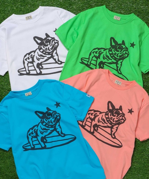 The Endless Summer（エンドレスサマー）の「TES BRANDING IRON BUHI T-SHIRT / Tシャツ（Tシャツ/カットソー・メンズ・ターコイズブルー/ホワイト/ケリーグリーン/サーモンピンク・MEDIUM/SMALL/X-LARGE/LARGE）」の5枚目の写真