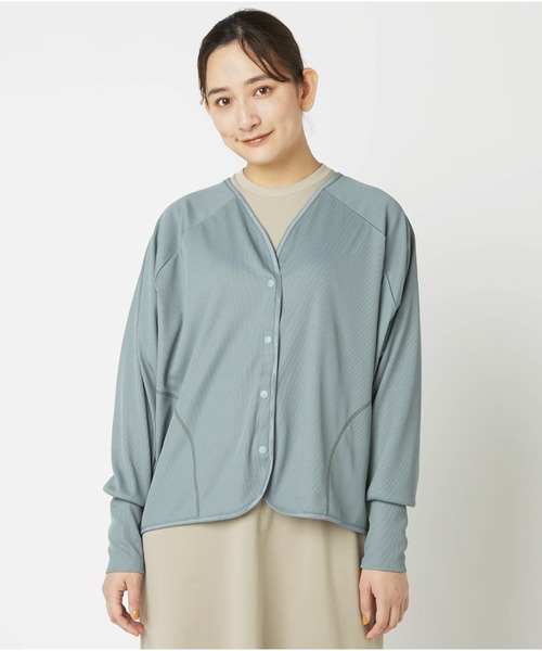Go to by mizuno（ゴートゥーバイミズノ）の「ＵＶカットストレッチカーディガン　［ウィメンズ］（カーディガン/ボレロ・レディース・モカ/ブルー・M/L）」の2枚目の写真