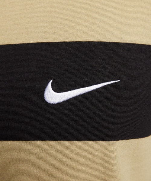 NIKE SB(ナイキエスビー)の「NIKE SB/ナイキエスビー ストライプS/S Tシャツ クルーネックTシャツ/ボーダーTシャツ/半袖Tシャツ FB8151-276/FB8151-410(Tシャツ/カットソー・メンズ・カーキ/ネイビー・M/L/XL/2XL)」の3枚目の写真
