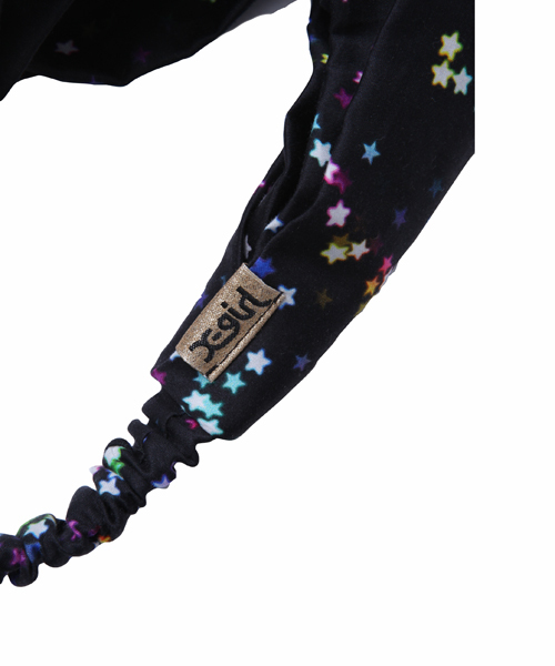 X-girl Stages（エックスガールステージス）の「HAIR BAND GALAXY（ヘアバンド・キッズ・ブラック/ネイビー・ONE SIZE）」の3枚目の写真