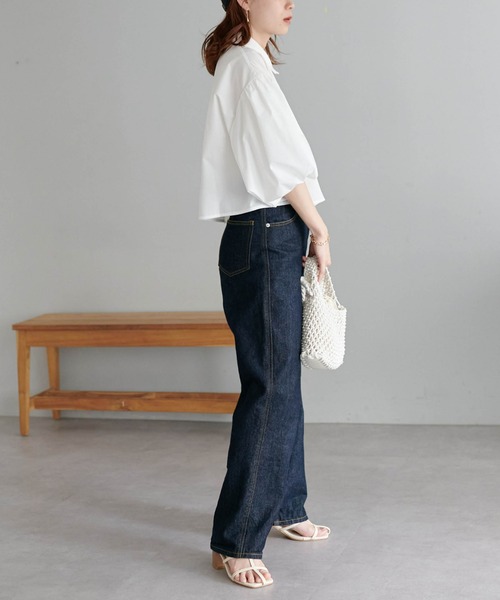 DISCOAT（ディスコート）の「袖バルーンクロップドシャツ（シャツ/ブラウス・レディース・オフホワイト/ブラック・FREE）」の17枚目の写真