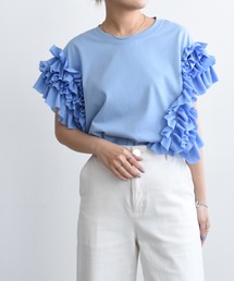 アシメフリルTシャツ