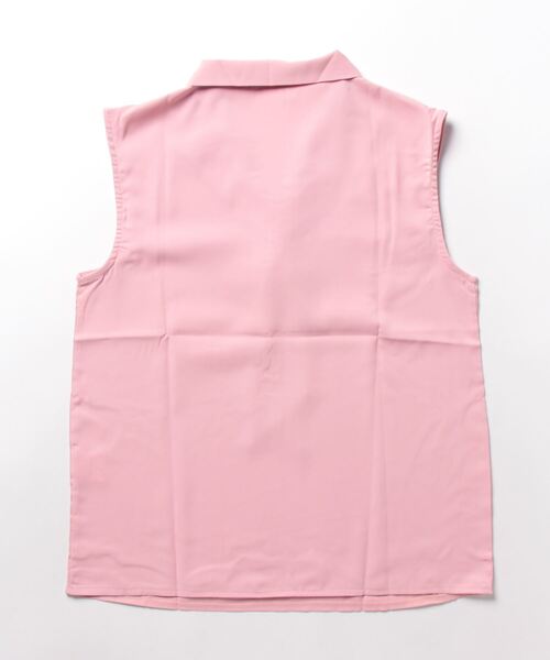 LAUTRE COTE(ロウトレコウト)の「シフォンリボンノースリシャツ(シャツ/ブラウス・レディース・ホワイト/ピンク・LARGE/MEDIUM)」の5枚目の写真