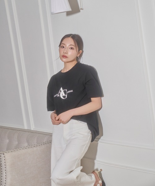 ANDGEEBEE（アンジービー）の「UNISEX プリントロゴT（Tシャツ/カットソー・レディース・ブラック/ホワイト・X-LARGE）」の5枚目の写真