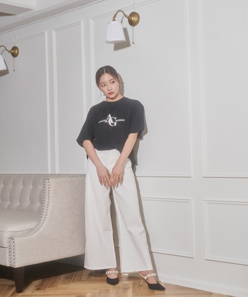 ANDGEEBEE（アンジービー）の「UNISEX プリントロゴT（Tシャツ/カットソー・レディース・ブラック/ホワイト・X-LARGE）」の3枚目の写真