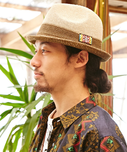 チャイハネ（チャイハネ）の「【チャイハネ】ツートーンハット（ハット・メンズ・グリーン/ブルー/ベージュ/ブラック・FREE）」の6枚目の写真