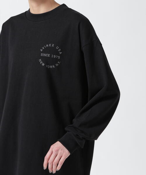 AVIREX(アヴィレックス)の「《直営店限定》L/S VARSITY LOGO T-SHIRT/ バーシティロゴTシャツ(Tシャツ/カットソー・レディース・ホワイト系2/ダークグリーン系/ブラック・F)」の12枚目の写真