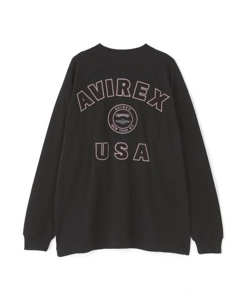AVIREX(アヴィレックス)の「《直営店限定》L/S VARSITY LOGO T-SHIRT/ バーシティロゴTシャツ(Tシャツ/カットソー・レディース・ホワイト系2/ダークグリーン系/ブラック・F)」の16枚目の写真