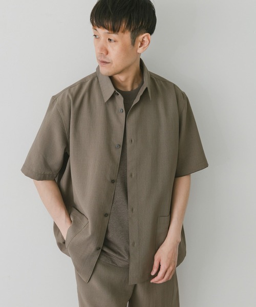 URBAN RESEARCH DOORS（アーバンリサーチドアーズ）の「『セットアップ対応』『UR TECH DRYLUXE』イージーケア レギュラーカラーシャツ（シャツ/ブラウス・メンズ・ネイビー/ベージュ/ブルー系その他・MEDIUM/LARGE）」の6枚目の写真