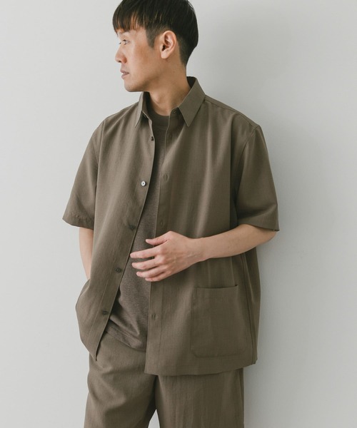 URBAN RESEARCH DOORS（アーバンリサーチドアーズ）の「『セットアップ対応』『UR TECH DRYLUXE』イージーケア レギュラーカラーシャツ（シャツ/ブラウス・メンズ・ネイビー/ベージュ/ブルー系その他・MEDIUM/LARGE）」の7枚目の写真