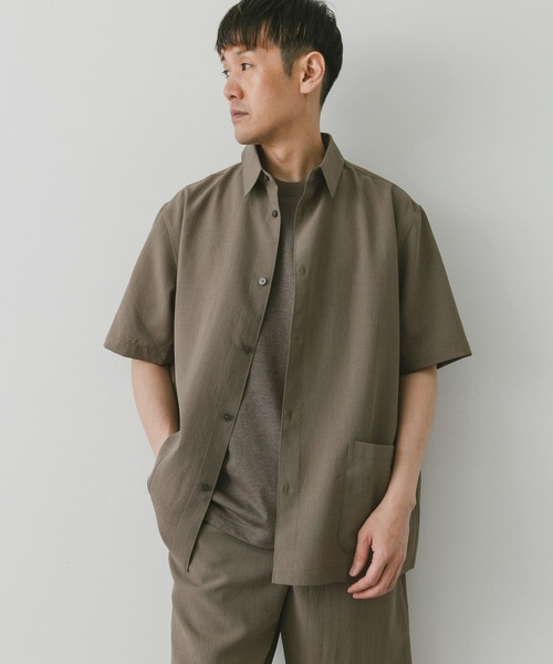 URBAN RESEARCH DOORS（アーバンリサーチドアーズ）の「『セットアップ対応』『UR TECH DRYLUXE』イージーケア レギュラーカラーシャツ（シャツ/ブラウス・メンズ・ネイビー/ベージュ/ブルー系その他・MEDIUM/LARGE）」の8枚目の写真