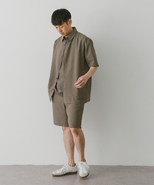 URBAN RESEARCH DOORS（アーバンリサーチドアーズ）の「『セットアップ対応』『UR TECH DRYLUXE』イージーケア レギュラーカラーシャツ（シャツ/ブラウス・メンズ・ネイビー/ベージュ/ブルー系その他・MEDIUM/LARGE）」の9枚目の写真