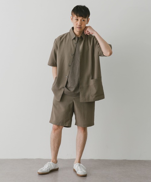 URBAN RESEARCH DOORS（アーバンリサーチドアーズ）の「『セットアップ対応』『UR TECH DRYLUXE』イージーケア レギュラーカラーシャツ（シャツ/ブラウス・メンズ・ネイビー/ベージュ/ブルー系その他・MEDIUM/LARGE）」の10枚目の写真