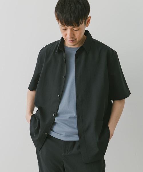 URBAN RESEARCH DOORS（アーバンリサーチドアーズ）の「『セットアップ対応』『UR TECH DRYLUXE』イージーケア レギュラーカラーシャツ（シャツ/ブラウス・メンズ・ネイビー/ベージュ/ブルー系その他・MEDIUM/LARGE）」の11枚目の写真