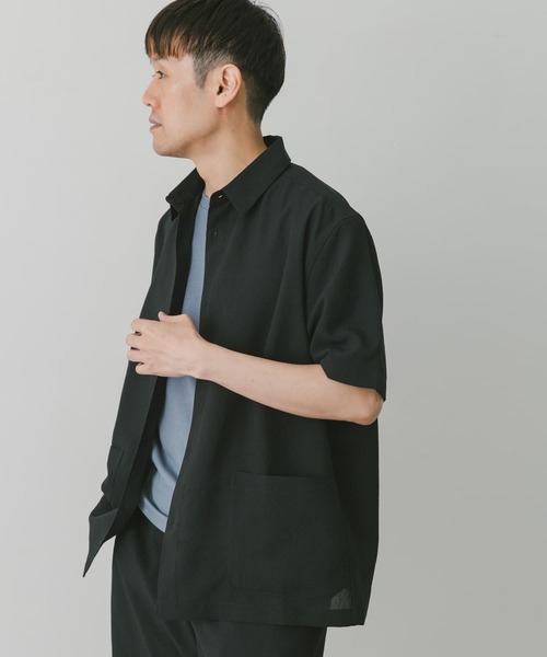 URBAN RESEARCH DOORS（アーバンリサーチドアーズ）の「『セットアップ対応』『UR TECH DRYLUXE』イージーケア レギュラーカラーシャツ（シャツ/ブラウス・メンズ・ネイビー/ベージュ/ブルー系その他・MEDIUM/LARGE）」の12枚目の写真