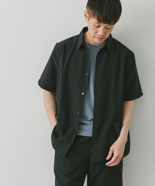 URBAN RESEARCH DOORS（アーバンリサーチドアーズ）の「『セットアップ対応』『UR TECH DRYLUXE』イージーケア レギュラーカラーシャツ（シャツ/ブラウス・メンズ・ネイビー/ベージュ/ブルー系その他・MEDIUM/LARGE）」の13枚目の写真