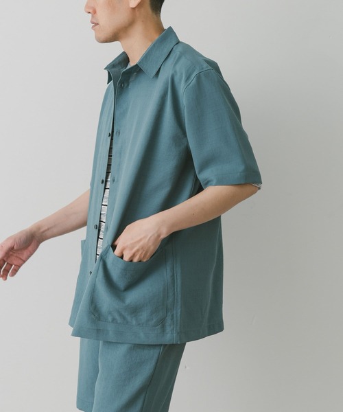 URBAN RESEARCH DOORS（アーバンリサーチドアーズ）の「『セットアップ対応』『UR TECH DRYLUXE』イージーケア レギュラーカラーシャツ（シャツ/ブラウス・メンズ・ネイビー/ベージュ/ブルー系その他・MEDIUM/LARGE）」の19枚目の写真