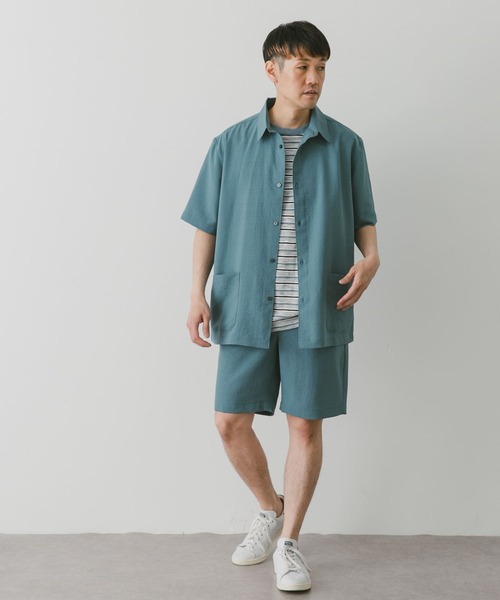 URBAN RESEARCH DOORS（アーバンリサーチドアーズ）の「『セットアップ対応』『UR TECH DRYLUXE』イージーケア レギュラーカラーシャツ（シャツ/ブラウス・メンズ・ネイビー/ベージュ/ブルー系その他・MEDIUM/LARGE）」の22枚目の写真