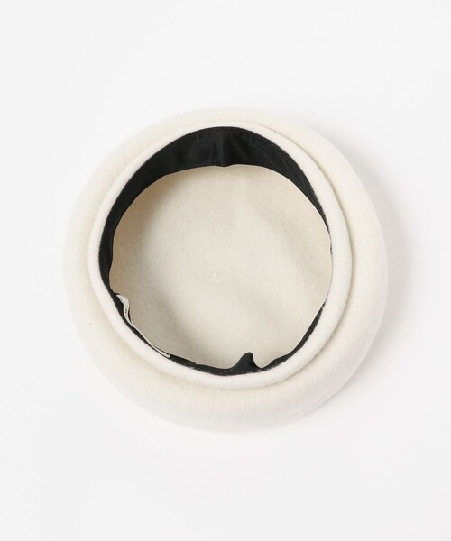 Ray BEAMS（レイビームス）の「Ray BEAMS / バスク ベレー帽（ハンチング/ベレー帽・レディース・オフホワイト/ブラック・ONE SIZE）」の18枚目の写真