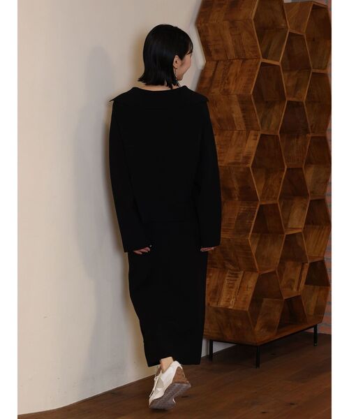 LAGUNAMOON（ラグナムーン）の「フロントボタンニットタイトスカート（スカート・レディース・モカ/ブラック・SMALL/MEDIUM）」の6枚目の写真