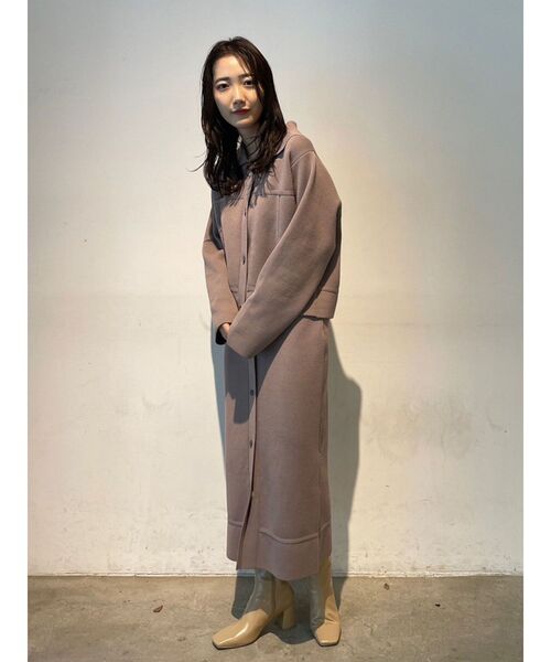 LAGUNAMOON（ラグナムーン）の「フロントボタンニットタイトスカート（スカート・レディース・モカ/ブラック・SMALL/MEDIUM）」の7枚目の写真