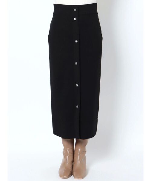 LAGUNAMOON（ラグナムーン）の「フロントボタンニットタイトスカート（スカート・レディース・モカ/ブラック・SMALL/MEDIUM）」の9枚目の写真
