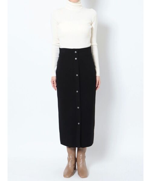 LAGUNAMOON（ラグナムーン）の「フロントボタンニットタイトスカート（スカート・レディース・モカ/ブラック・SMALL/MEDIUM）」の15枚目の写真