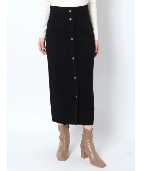 LAGUNAMOON（ラグナムーン）の「フロントボタンニットタイトスカート（スカート・レディース・モカ/ブラック・SMALL/MEDIUM）」の21枚目の写真