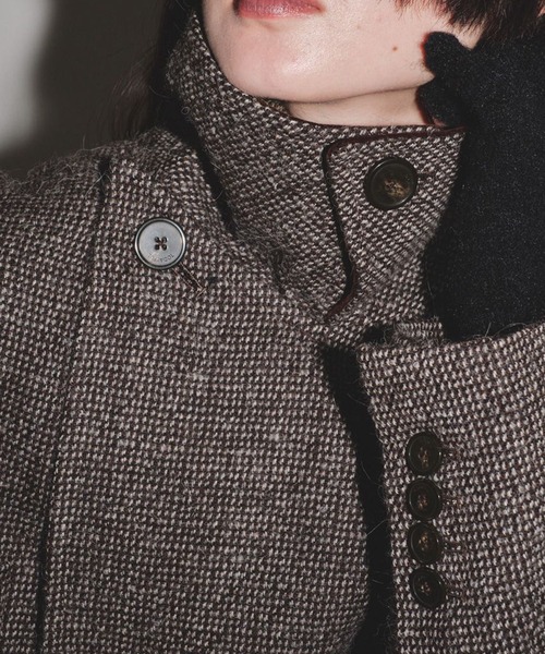 スザンヌさん着用♡ ダブルカラーツイードコート　トゥデイフル スザンヌさん着用♡ ダブルカラーツイードコート トゥデイフル - メルカリ