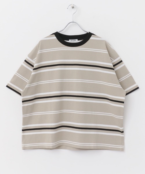 FORK&SPOON（フォークアンドスプーン）の「FORK&SPOON　ランダムボーダーTシャツ（Tシャツ/カットソー・レディース・ベージュ/ネイビー・1）」の19枚目の写真