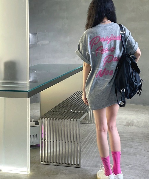 Achic（アシック）の「英文字ロゴプリント半袖Tシャツ（Tシャツ/カットソー・レディース・ブラック/グレー/ダークグレー・M）」の8枚目の写真