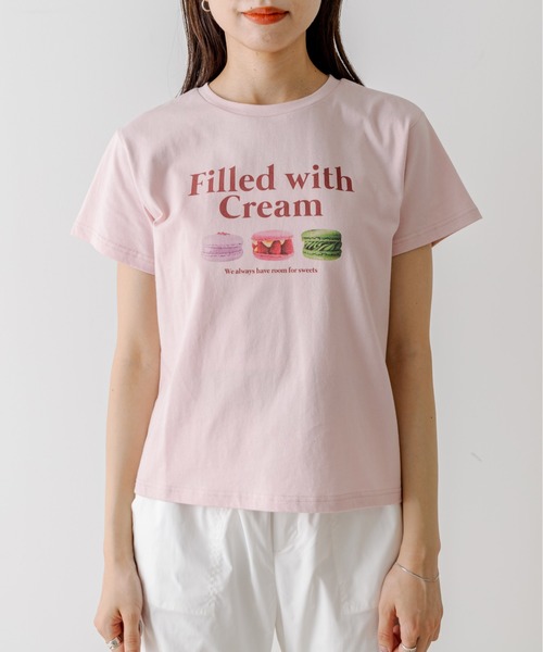 OLIVE des OLIVE(オリーブデオリーブ)の「アソートTシャツ 1031060450(Tシャツ/カットソー・レディース・ブラック/オフホワイト/ホワイト/ピンク・FREE)」の13枚目の写真