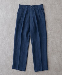 BRICK & SONS | ヘリンボーンリネン プリーツパンツ(スラックス)