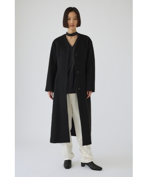 【黒白】RIM.ARK コート cashmere blend リムアーク RIM.ARK Single face wool CT （BEG） -ファッション