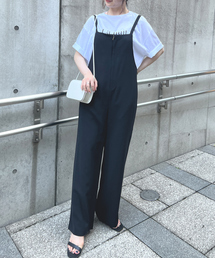 Rouge vif | ドライタッチストレッチサロペット(サロペット/オーバーオール)