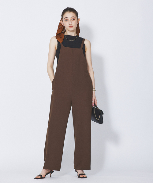 Rouge vif（ルージュヴィフ）の「ドライタッチストレッチサロペット（サロペット/オーバーオール・レディース・ブラック/ブラウン・フリー）」の14枚目の写真