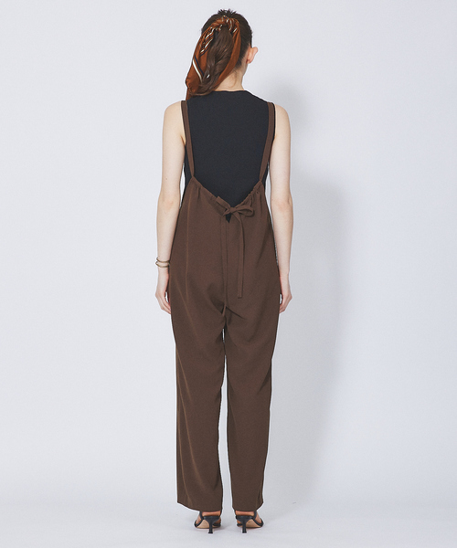 Rouge vif（ルージュヴィフ）の「ドライタッチストレッチサロペット（サロペット/オーバーオール・レディース・ブラック/ブラウン・フリー）」の9枚目の写真