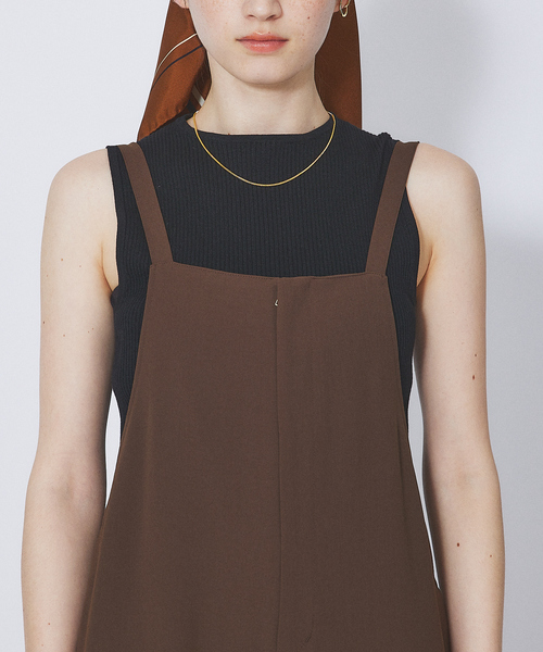 Rouge vif（ルージュヴィフ）の「ドライタッチストレッチサロペット（サロペット/オーバーオール・レディース・ブラック/ブラウン・フリー）」の12枚目の写真