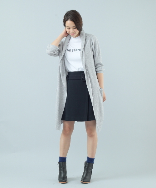 ELFORBR（エルフォーブル）の「スタンダードフロッキープリントロゴＴシャツ（Tシャツ/カットソー・レディース・ホワイト/ネイビー・MEDIUM）」の5枚目の写真