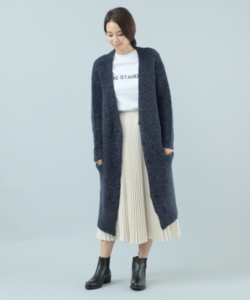 ELFORBR（エルフォーブル）の「スタンダードフロッキープリントロゴＴシャツ（Tシャツ/カットソー・レディース・ホワイト/ネイビー・MEDIUM）」の15枚目の写真